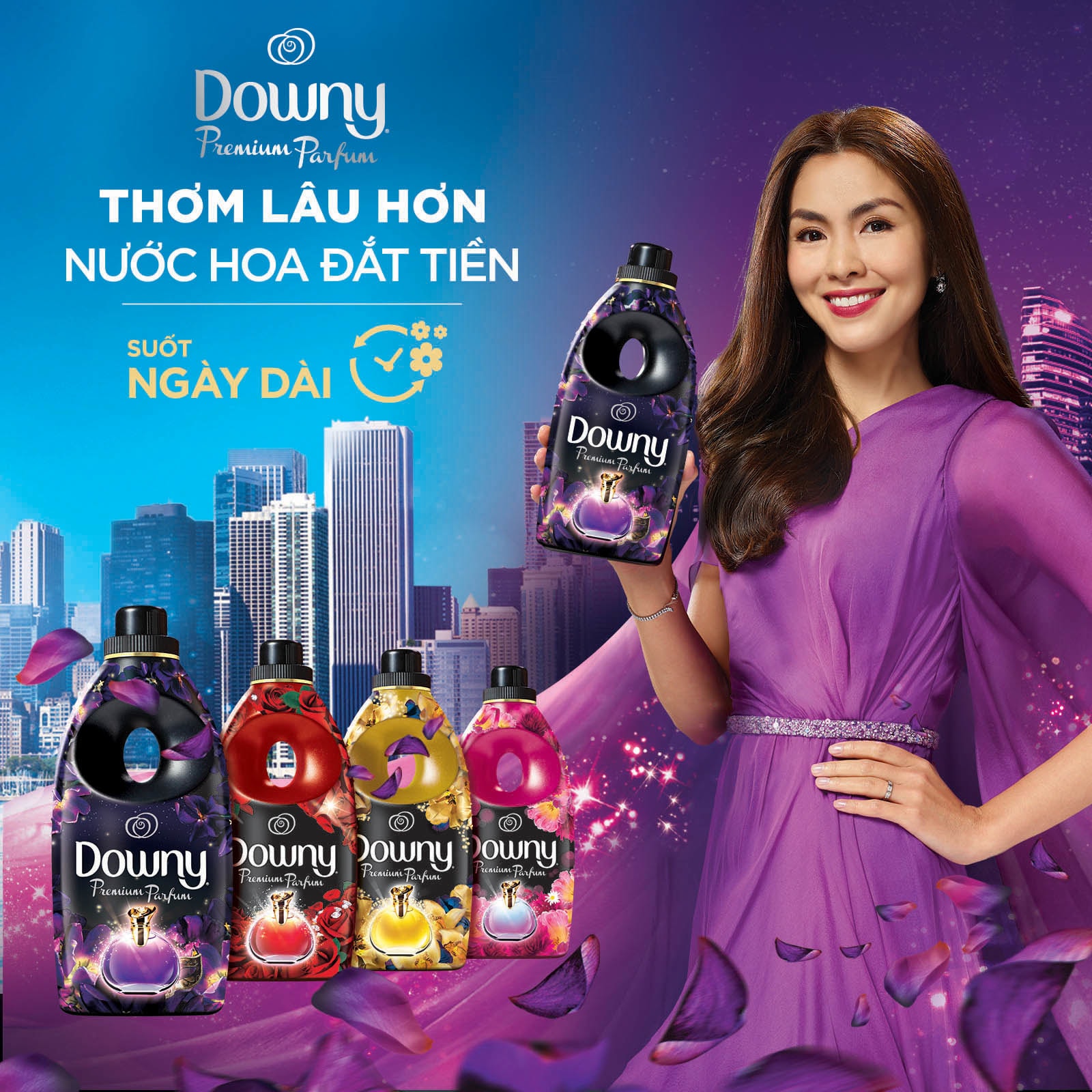 Nước xả vải Downy Đam mê 2.3L Combo 2 túi