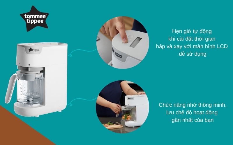 Máy xay hấp thức ăn cho bé Tommee Tippee Quick-Cook