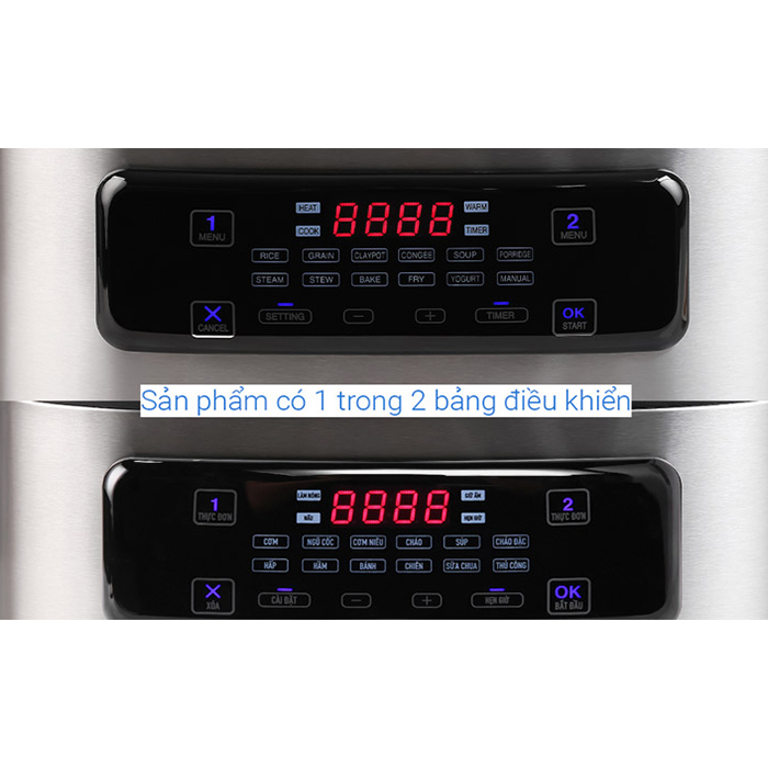 Nồi đôi đa năng Twin Cooker Sharp  KN-TC50VN-SL 1.8L - Hàng Chính Hãng