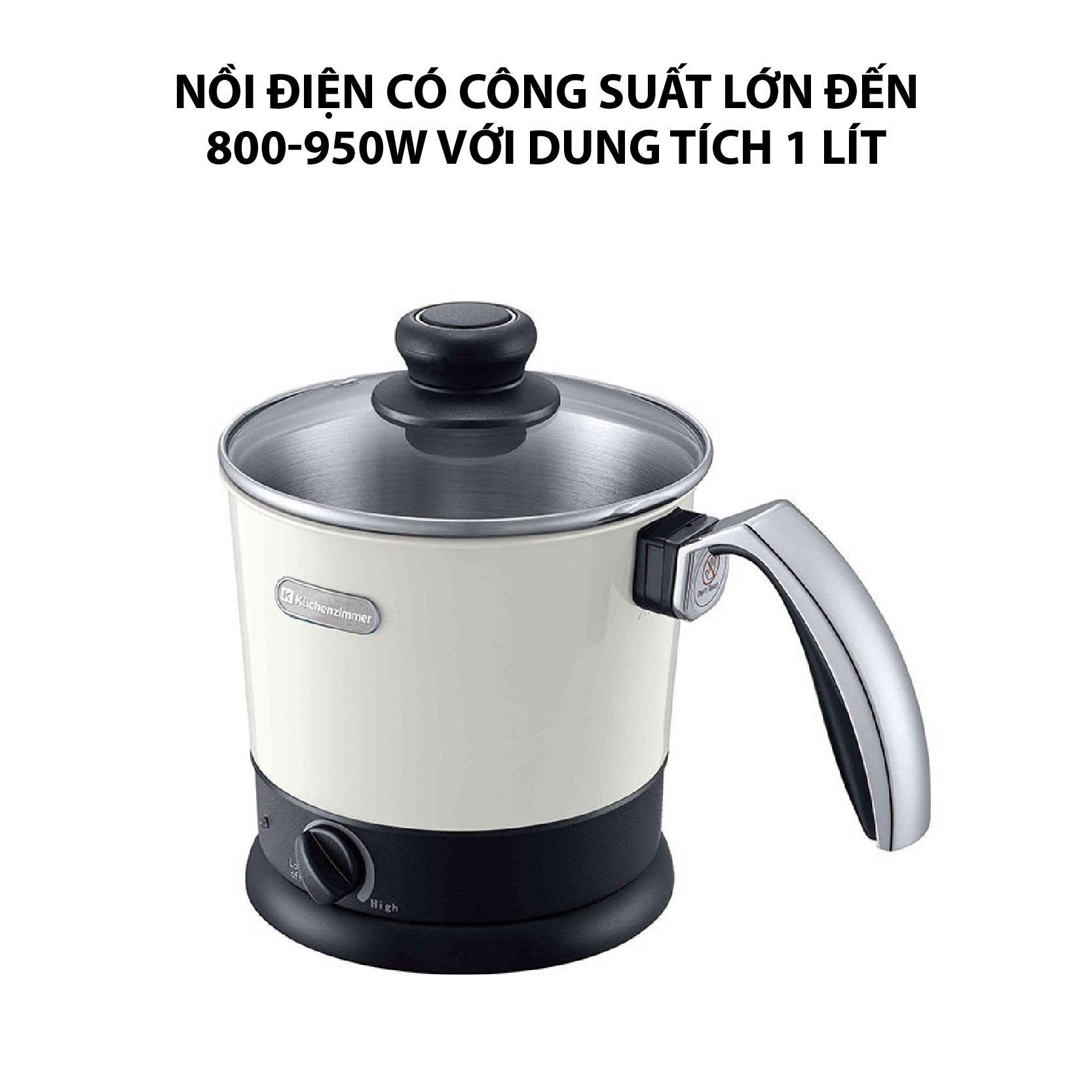 Ca Nấu Đa Năng Kuchenzimmer 3000211 (1L) - Trắng - Hàng chính hãng