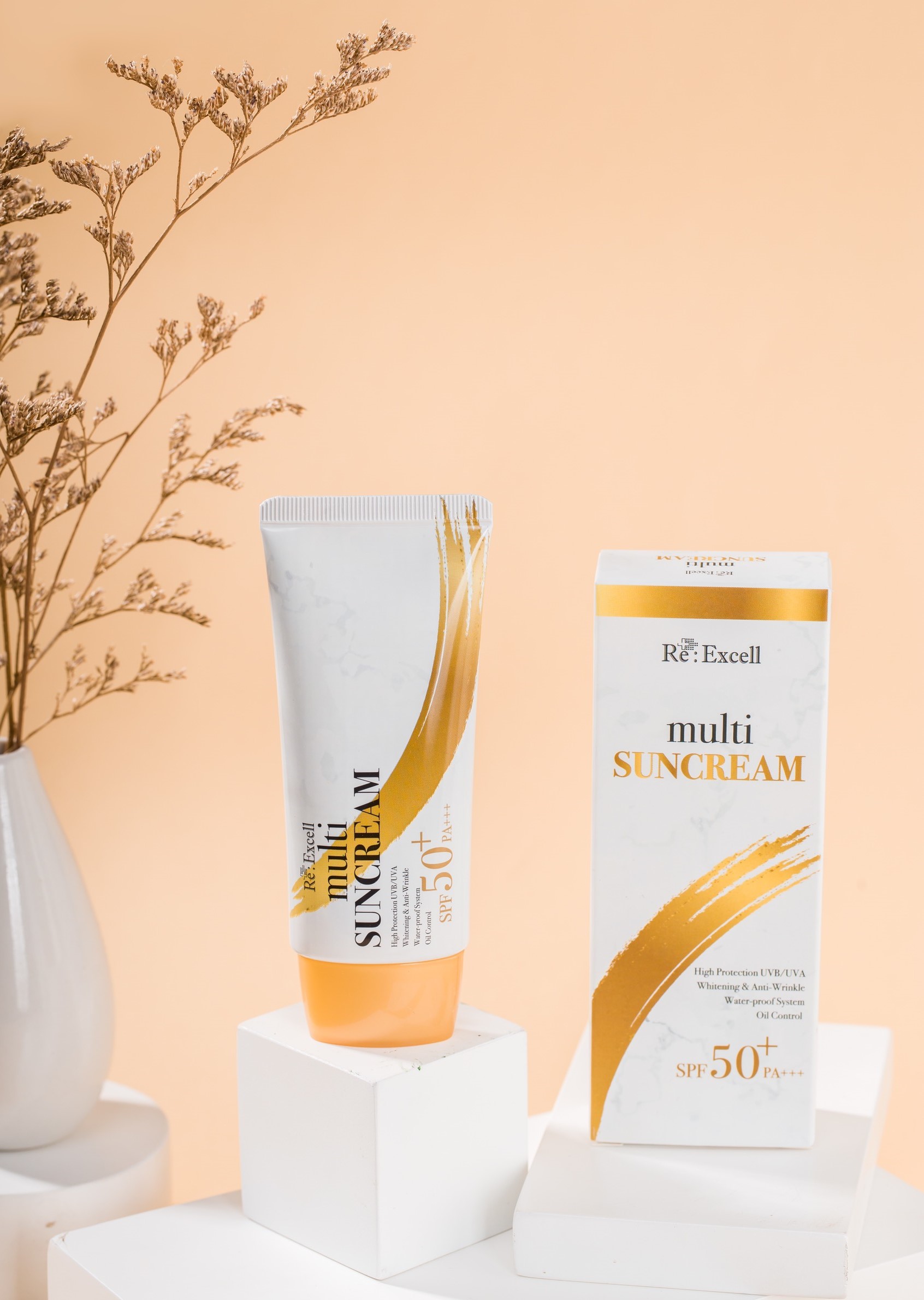 Kem Chống Nắng vật lý Re:Excell Multi Sun Cream SPF 50+/PA+++ R&amp;B VN 50ml