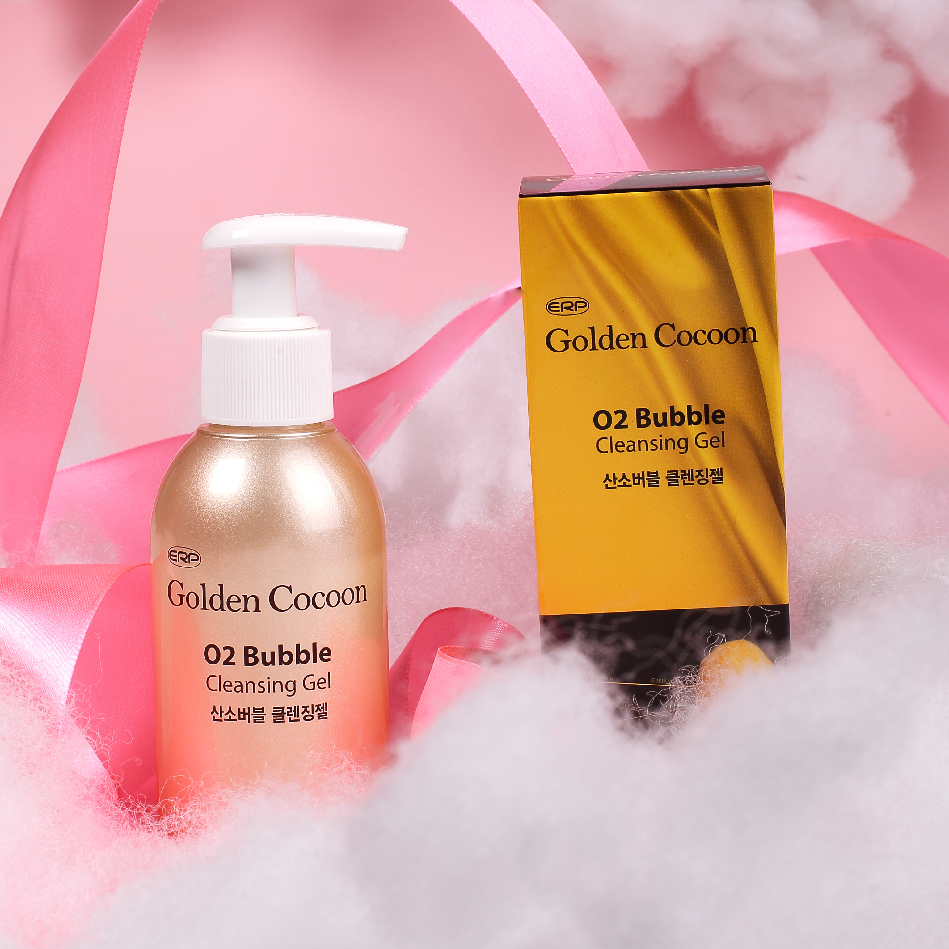 Sữa rửa mặt thải độc tơ tằm vàng Golden Cocoon O2 Bubble dạng Gel