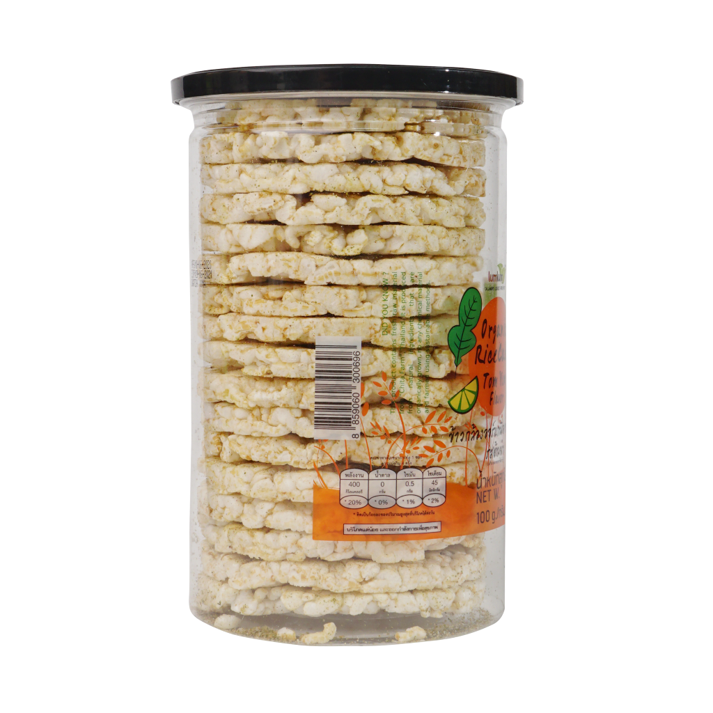 Bánh Gạo Lứt Hương Lài Hữu Cơ Vị TomYum 100g Lumlum  Organic Rice Cake Tomyum Flavor