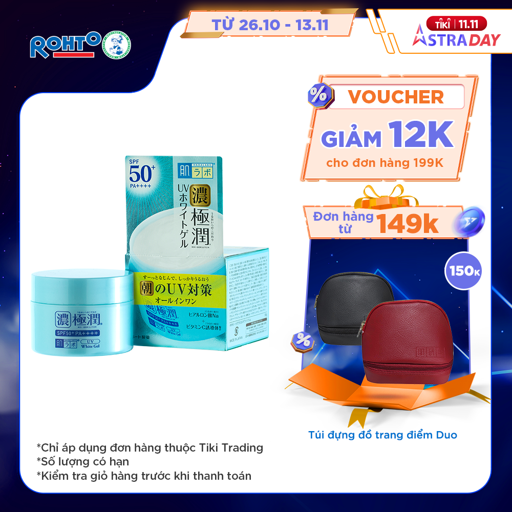 Kem dưỡng ẩm chống nắng ban ngày dạng gel Hada Labo Koi-Gokujyun UV White Gel SPF50+ PA++++ 90g