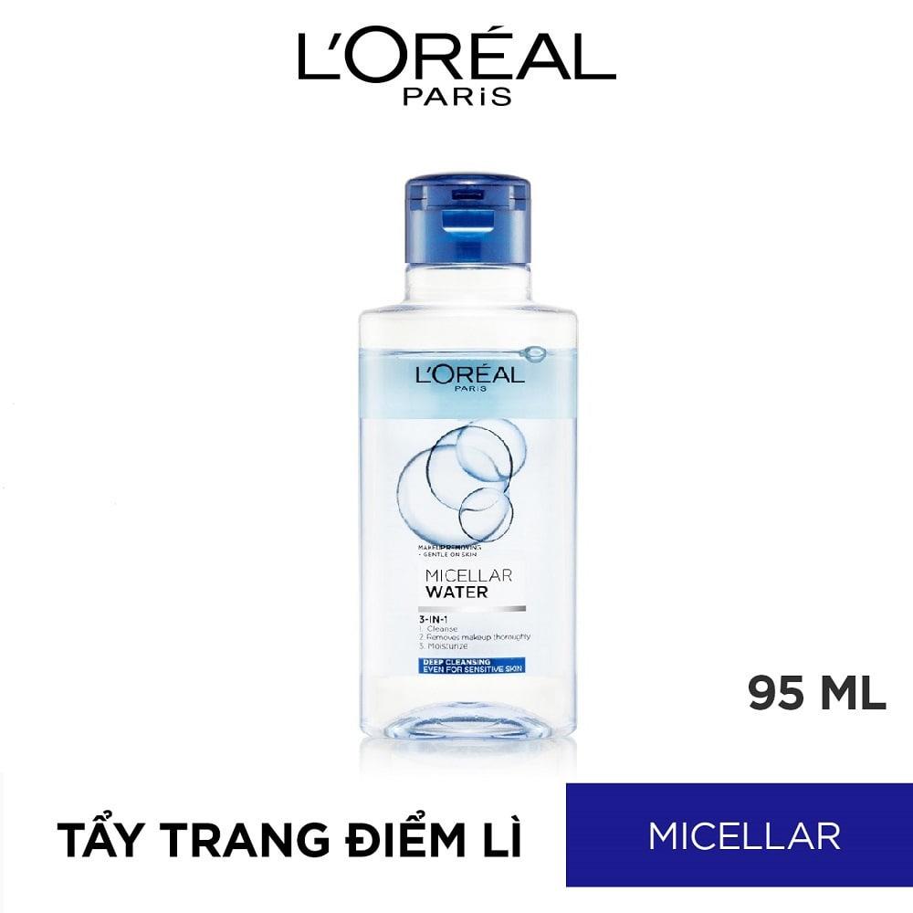 Bộ làm sạch và chống nắng dưỡng da L'Oreal Paris (MCL 95ml,SRM 50ml,UV 15ml)