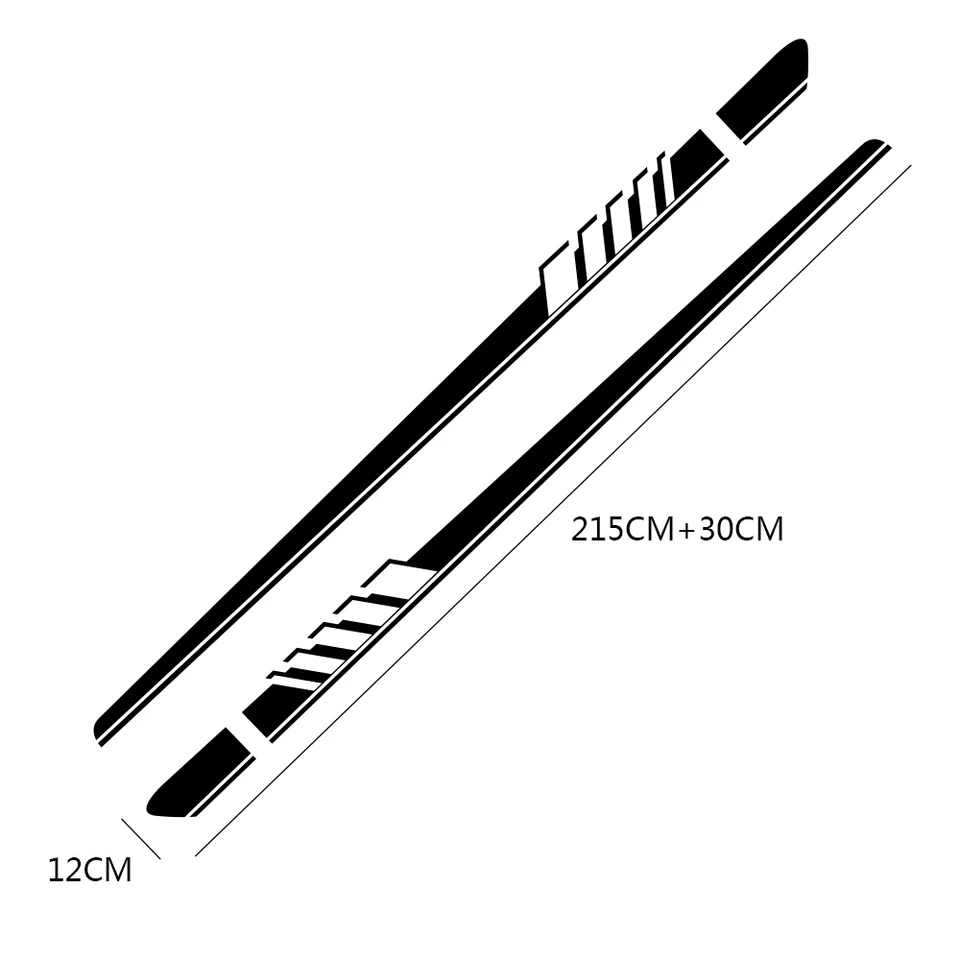 Tem dán sườn xe ô tô phong cách thể thao TS013