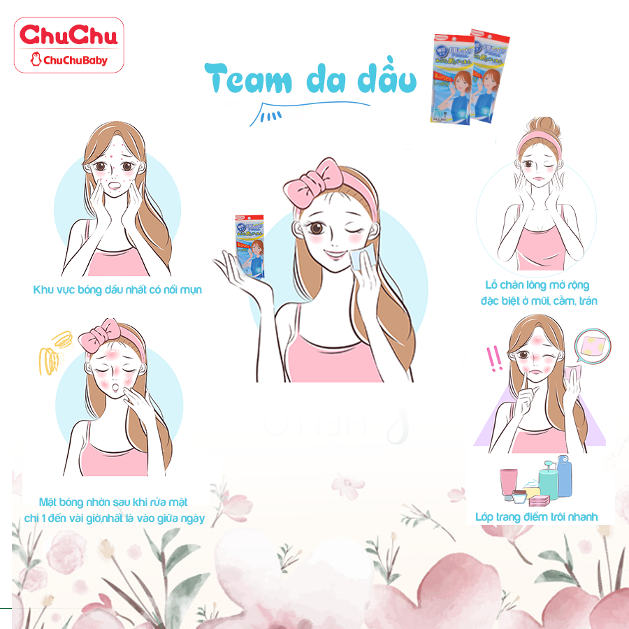 Combo Kiểm Soát Nhờn Và Làm Sạch Da Mặt : Nước Khoáng Tẩy Trang CreeR 330ML + Phim Thấm Dầu ChuchuBaby 70 Tờ