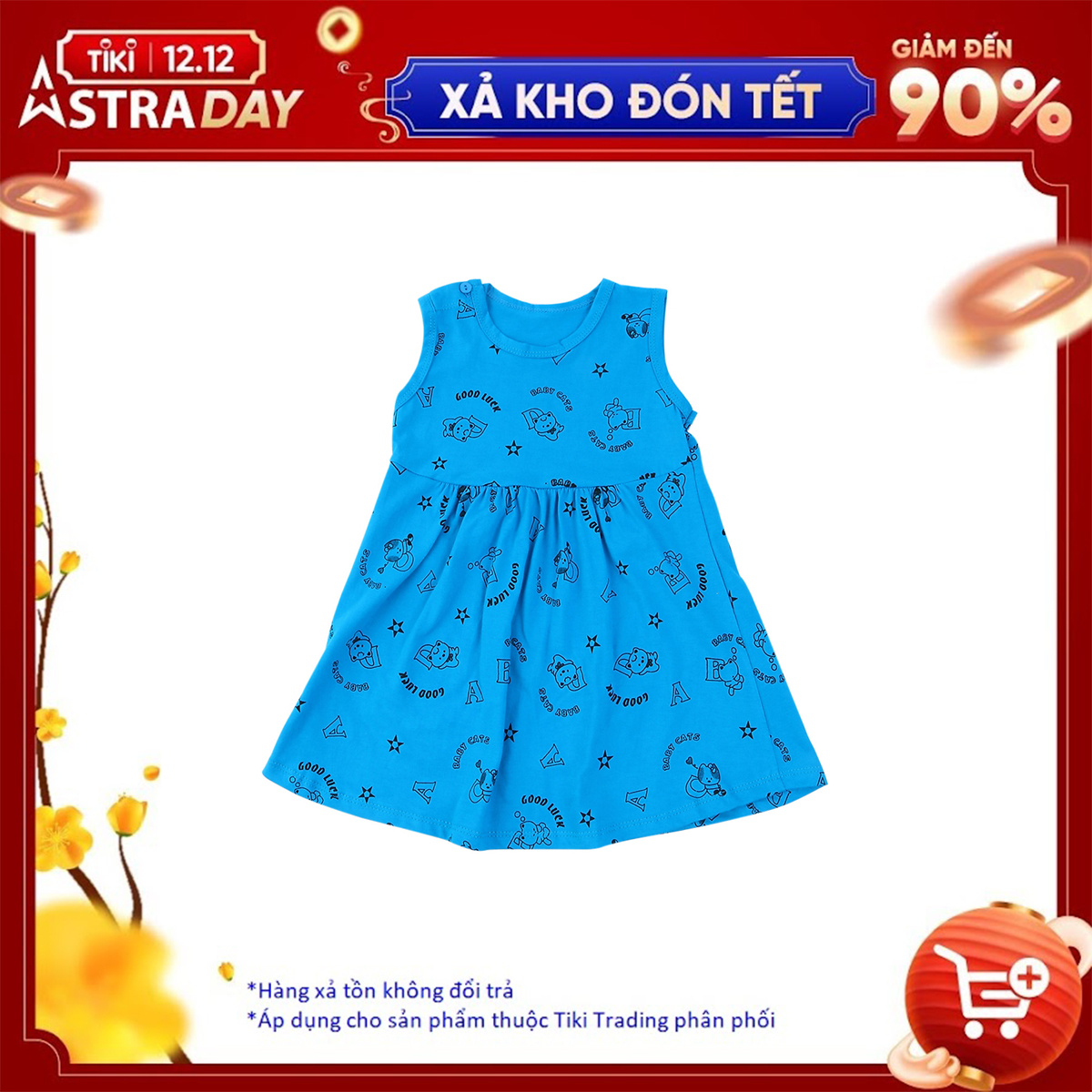 Đầm Sát Nách Cho Bé MihaBaby D01_YA – Xanh Ya