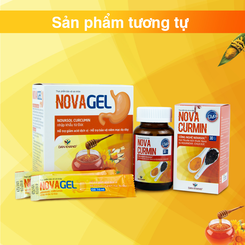 Viên Uống Tinh Chất Nghệ Giảm Đau Dạ Dày Novacurmin - Nguyên liệu nhập khẩu từ Đức (Hộp 30 viên)