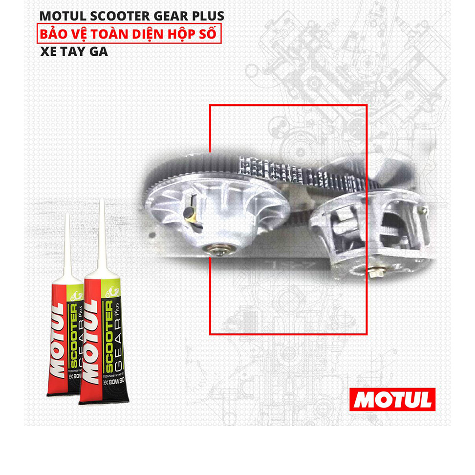 Nhớt Xe Tay Ga Motul Scooter Gear Plus 80w90 48x0.120l Vn (120ml)