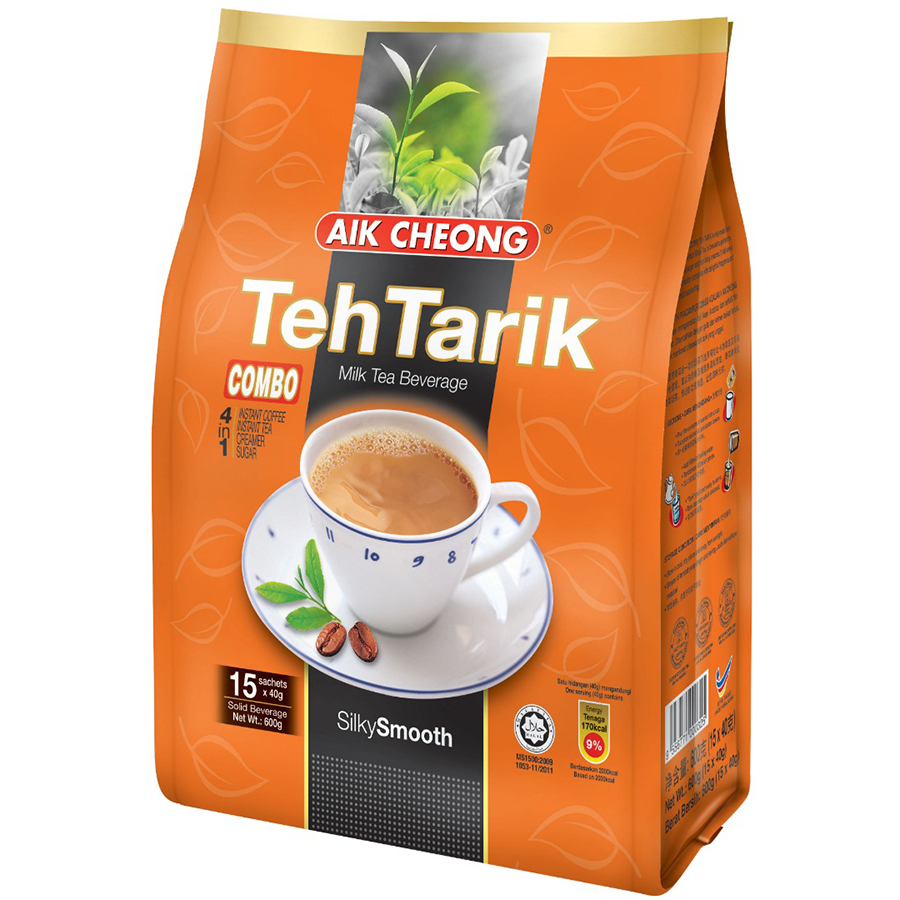 Trà Sữa Vị Cà Phê Aik Cheong Teh Tarik Combo 4 In 1 (15 Gói x 40g)