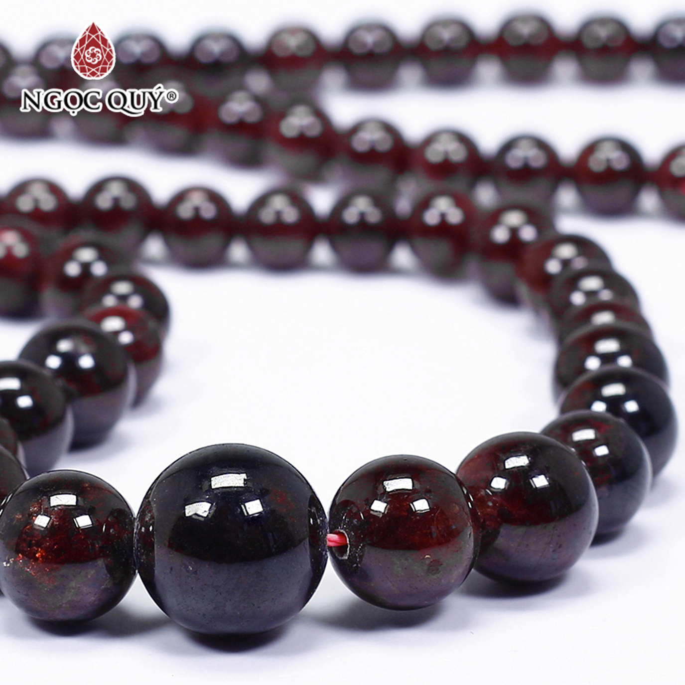 Chuỗi cổ đá Garnet mệnh hỏa, thổ - Ngọc Quý Gemstones