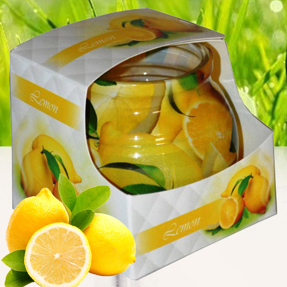 Ly nến thơm tinh dầu Admit Lemon 85g QT04540 - hương chanh tươi