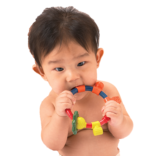 Đồ Chơi Trẻ Sơ Sinh 3 Tháng | Phát Triển Đôi Tay Two Hands Teething Ring - Brain Builder BB078 Độ tuổi: Từ 3 tháng