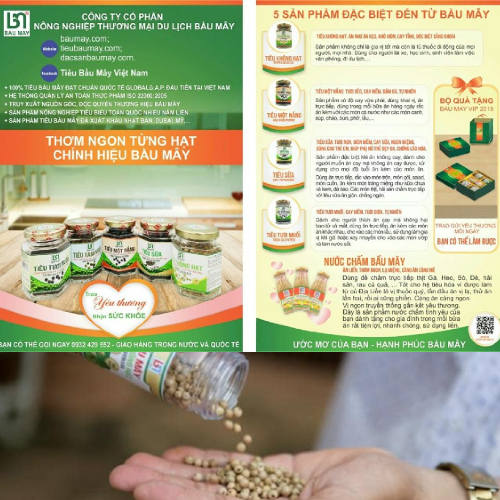 Tiêu Sữa Organic Bầu Mây 35g - Cay cấp độ 1 với độ cay dịu dàng, tươi non, giòn mềm, đậm đà, giúp kích thích vị giác, giúp ăn ngon miệng hơn, cải thiện chức năng của hệ tiêu hoá
