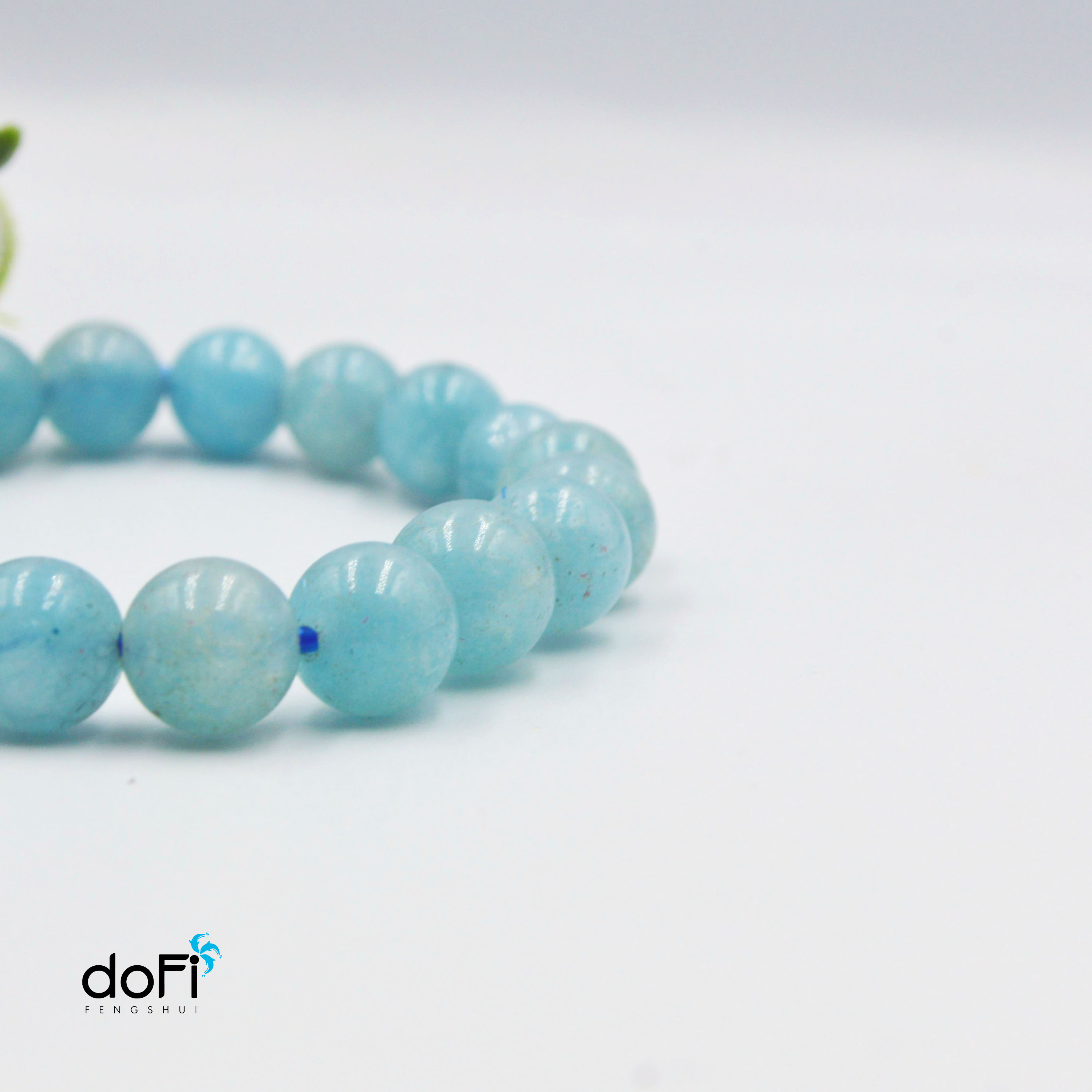 Vòng Tay Hồ Ly Topaz Xanh Dương Phối Mã Não Xanh Dương