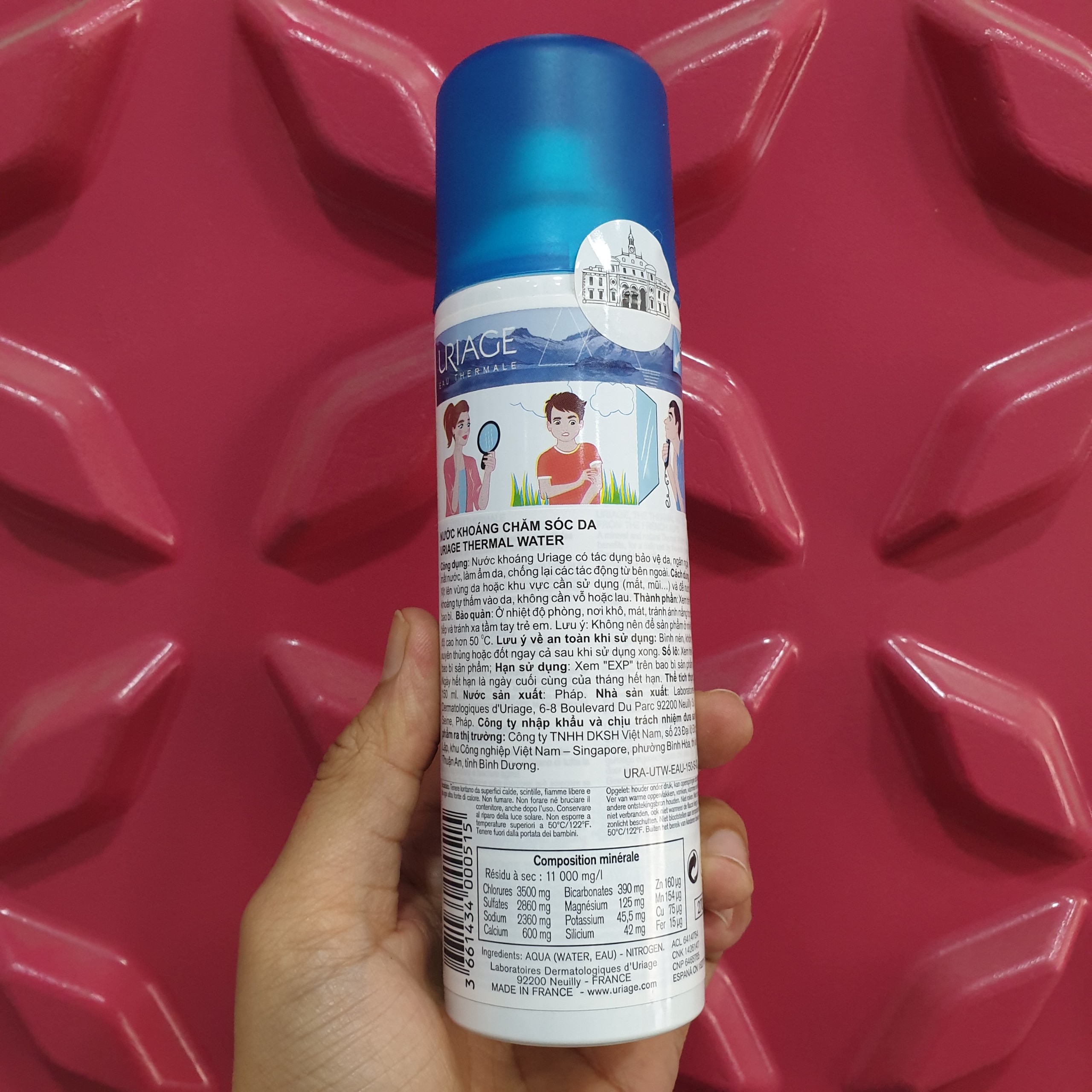 Xịt khoáng tái tạo da, giảm kích ứng, giảm mẩn ngứa Uriage Thermal Water 150ml