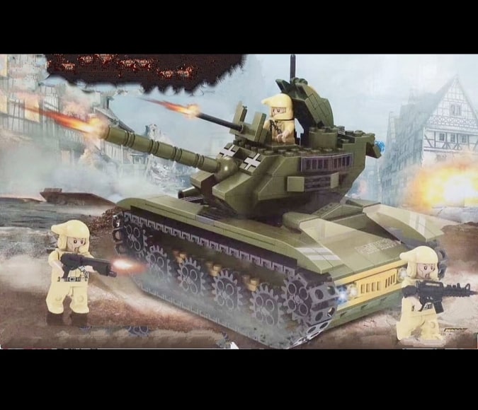 Bộ đồ chơi lắp ráp, xếp hình xe tăng quân sự (mẫu ngẫu nhiên)