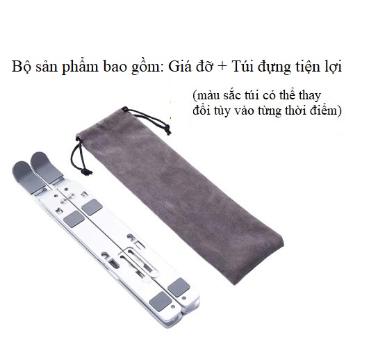 Giá đỡ laptop nhôm có thể gấp gọn dành cho Macbook Ipad Surface và máy tính xách tay