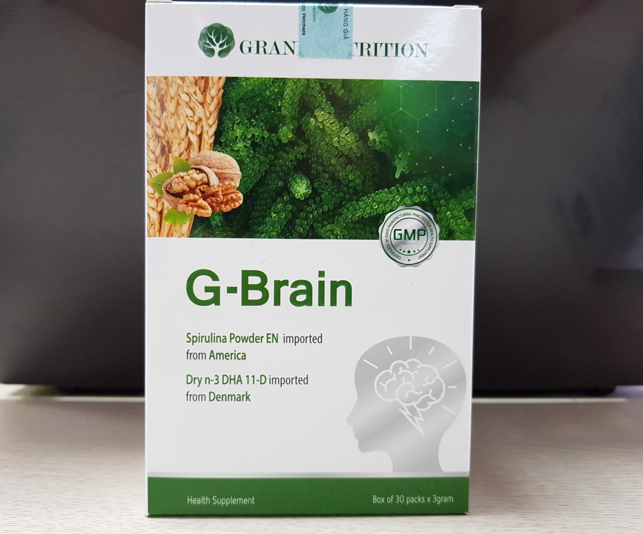 Cốm sữa tảo non G-Brain dành cho bé năm hộp