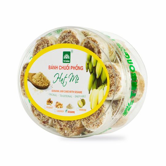 Bánh chuối phồng hạt mè TƯ BÔNG 220g