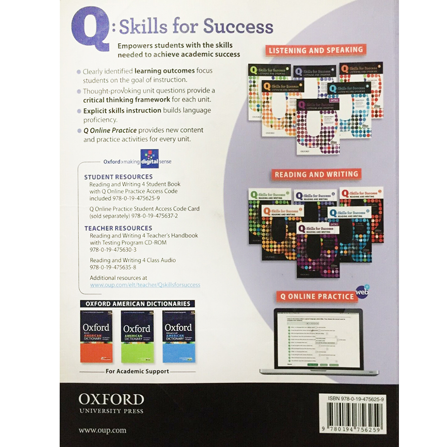 Q Skills for Success Level 4 : Reading and Writing (Student Book with Online Practice)