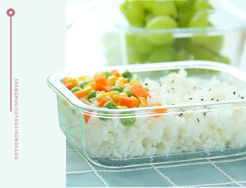 Bộ Hộp Cơm Văn Phòng Thủy Tinh Chịu Nhiệt Cao Cấp 03 Hộp - Tặng Kèm Túi Xách