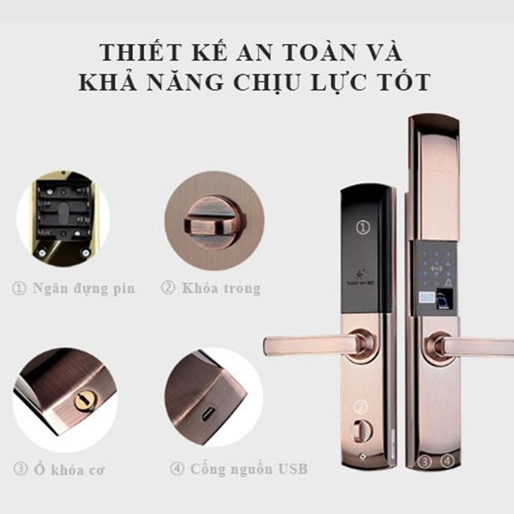 Khóa cửa thông minh 4 chức năng