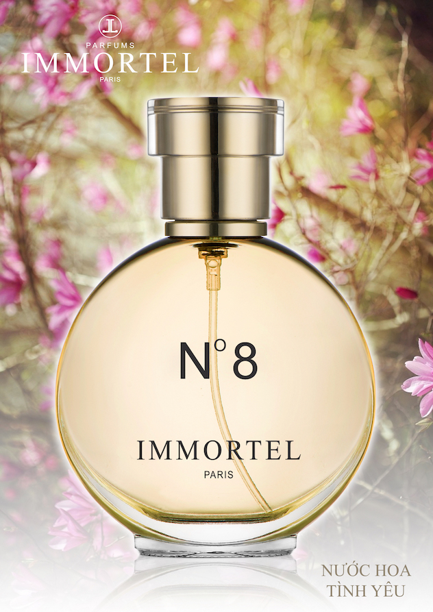 Nước hoa nữ IMMORTEL PARIS No8 Eau De Parfum 60ml- Với hương gỗ sồi , hoa nhài và hoắc hương