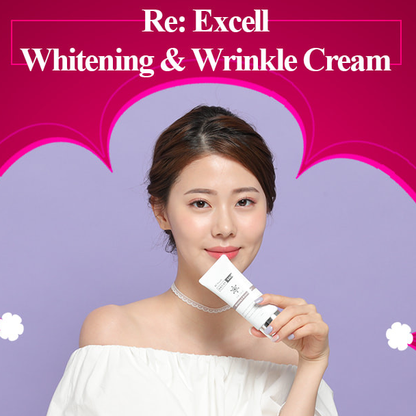 Kem Dưỡng Trắng chống nhăn Re:Excell Haiyan Balm Whitening &amp; WrinKle Cream R&amp;B xuất sứ Hàn Quốc, chiết xuất 100% từ thiên nhiên, dưỡng ẩm, làm trắng, ngừa lão hóa, nâng tone màu da trắng mịn, mờ đốm nâu sạm, làm đều màu da, 60ml