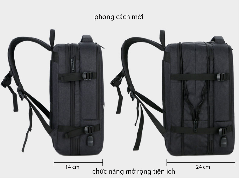 Ba lô nam thông minh đa chức năng phong cách mới tích hợp sạc usb tiện dụng