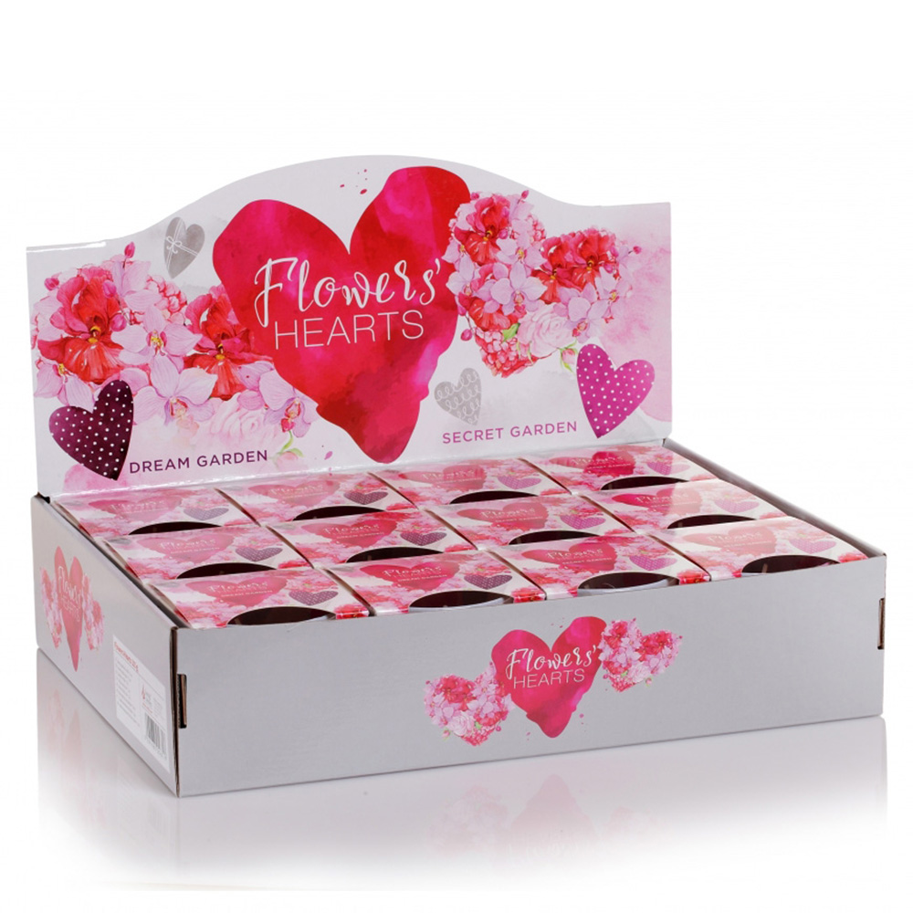 Ly nến thơm tinh dầu Bartek Flowers' Hearts 115g QT00669 - hoa păng xê (giao mẫu ngẫu nhiên)