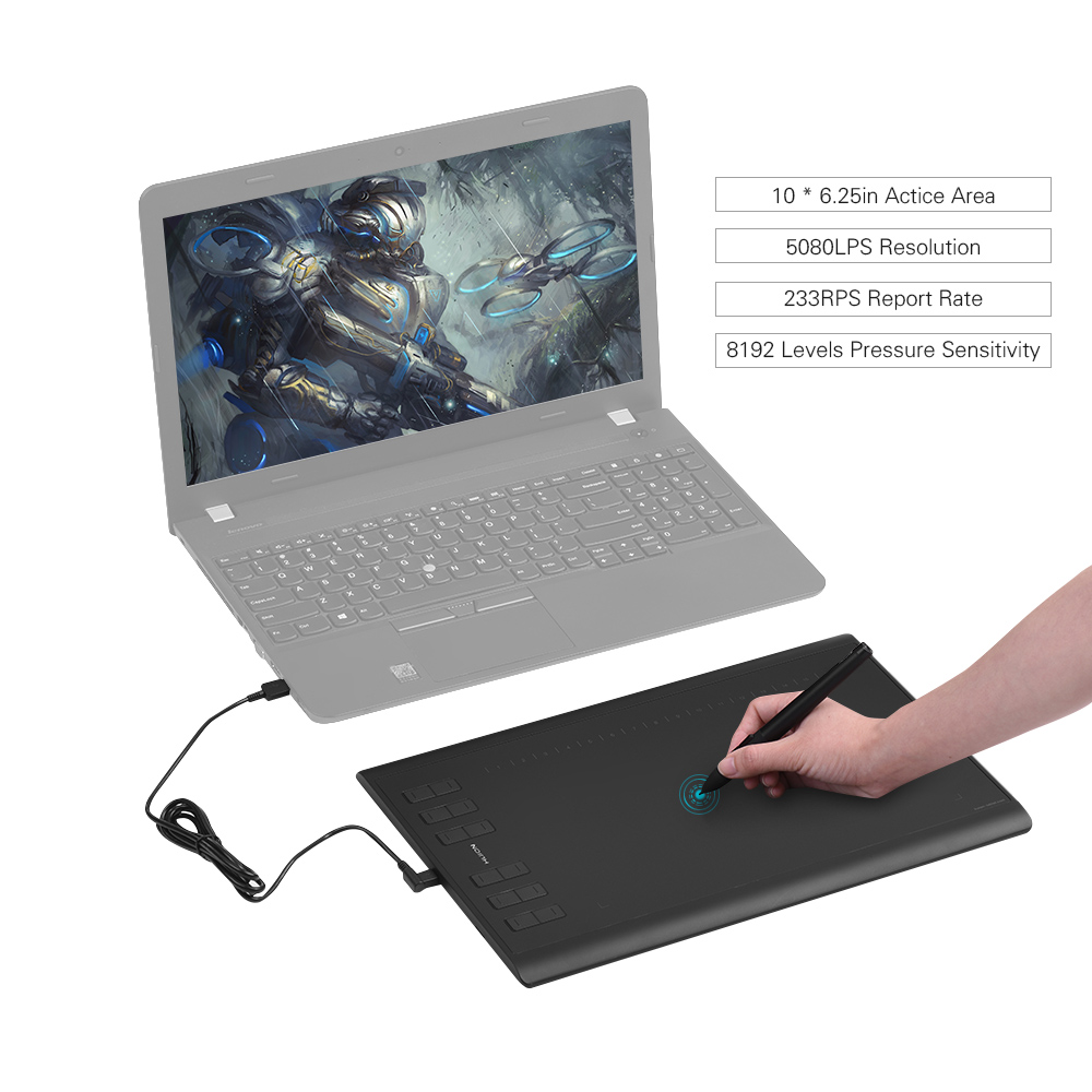 Bảng Vẽ Đồ Họa Cầm Tay Huion 1060Plus