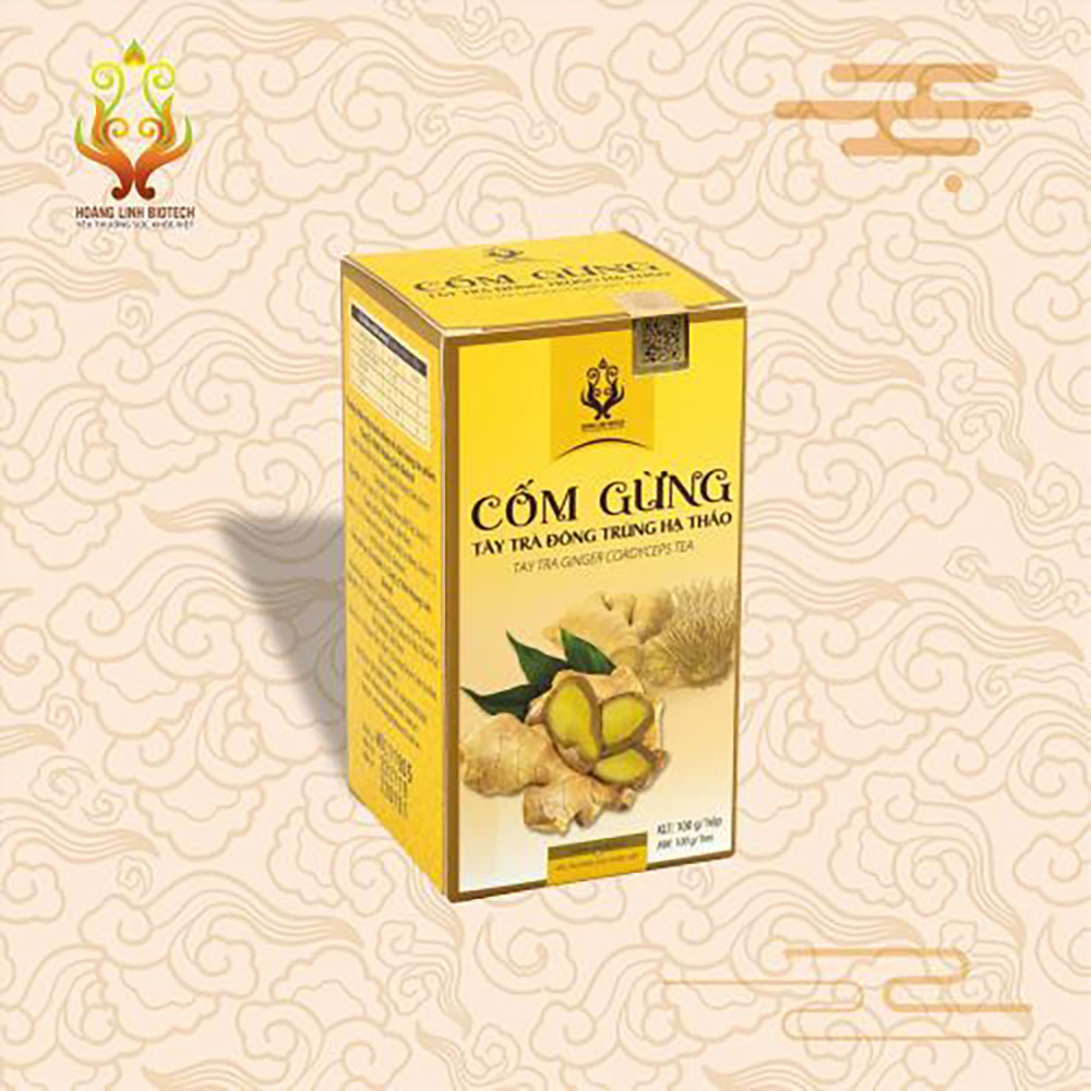 Cốm Gừng Tây Trà Đông Trùng Hạ Thảo Hoàng Linh Biotech (Lọ) 100% Đông Trùng Hạ Thảo ( Cordyceps Militaris) Có Vị Cay Giúp Làm Ấm Cơ Thể, Hỗ Trợ Tăng Cường Sức Đề Kháng Cho Cơ Thể , Ngăn Ngừa Cảm Cúm , Ho , Đau Cổ Họng,  Bồi Bổ Sức Khỏe