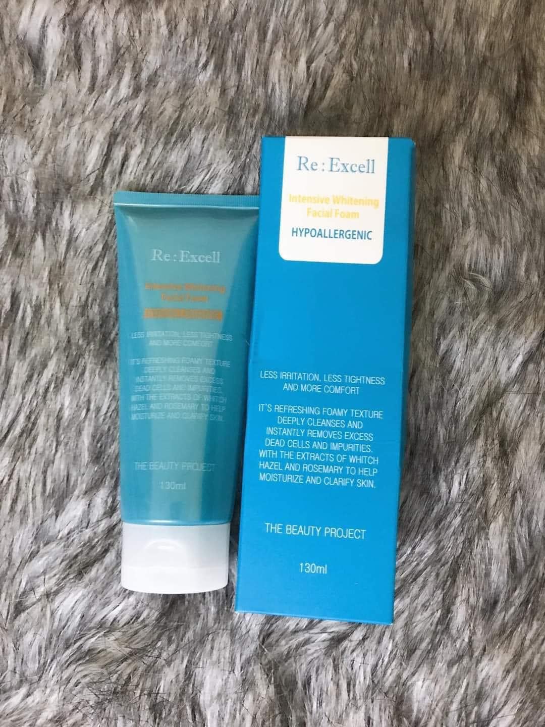 re excell intensive whitening facial foam