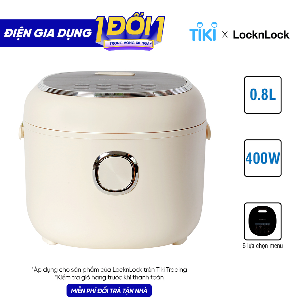 Nồi Cơm Điện Lock&Lock EJR716IVY 0.8L - Hàng Chính Hãng