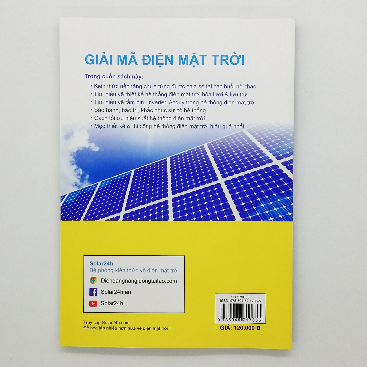 Sách Giải Mã Điện Mặt Trời NXB Khoa Học &amp; Kỹ Thuật - SOLAR24H, Sổ tay tư vấn thiết kế &amp; thi công lắp đặt, bảo trì vận hành hệ thống điện mặt trời hòa lưới và lưu trữ acquy ( Bản Đẹp 2021 )