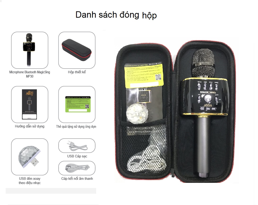 Combo Micro Karaoke Magicsing MP30 hàng chính hãng + bộ cờ tướng EDUGAME EA