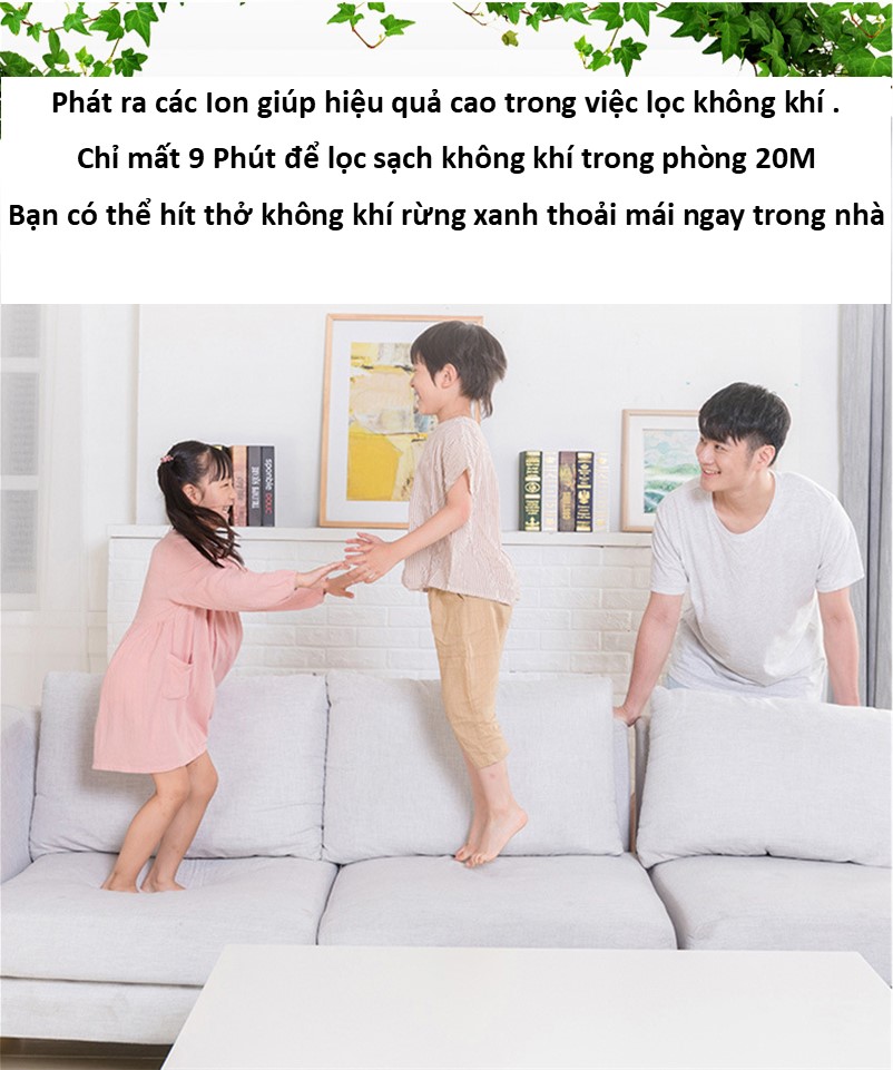 Máy lọc không khí lọc bụi mịn 2.5 pm và Lọc mùi có màn hình cảm ứng thông minh, có đồng hồ đo chỉ số ô nhiễm AQI ( bản nội địa)