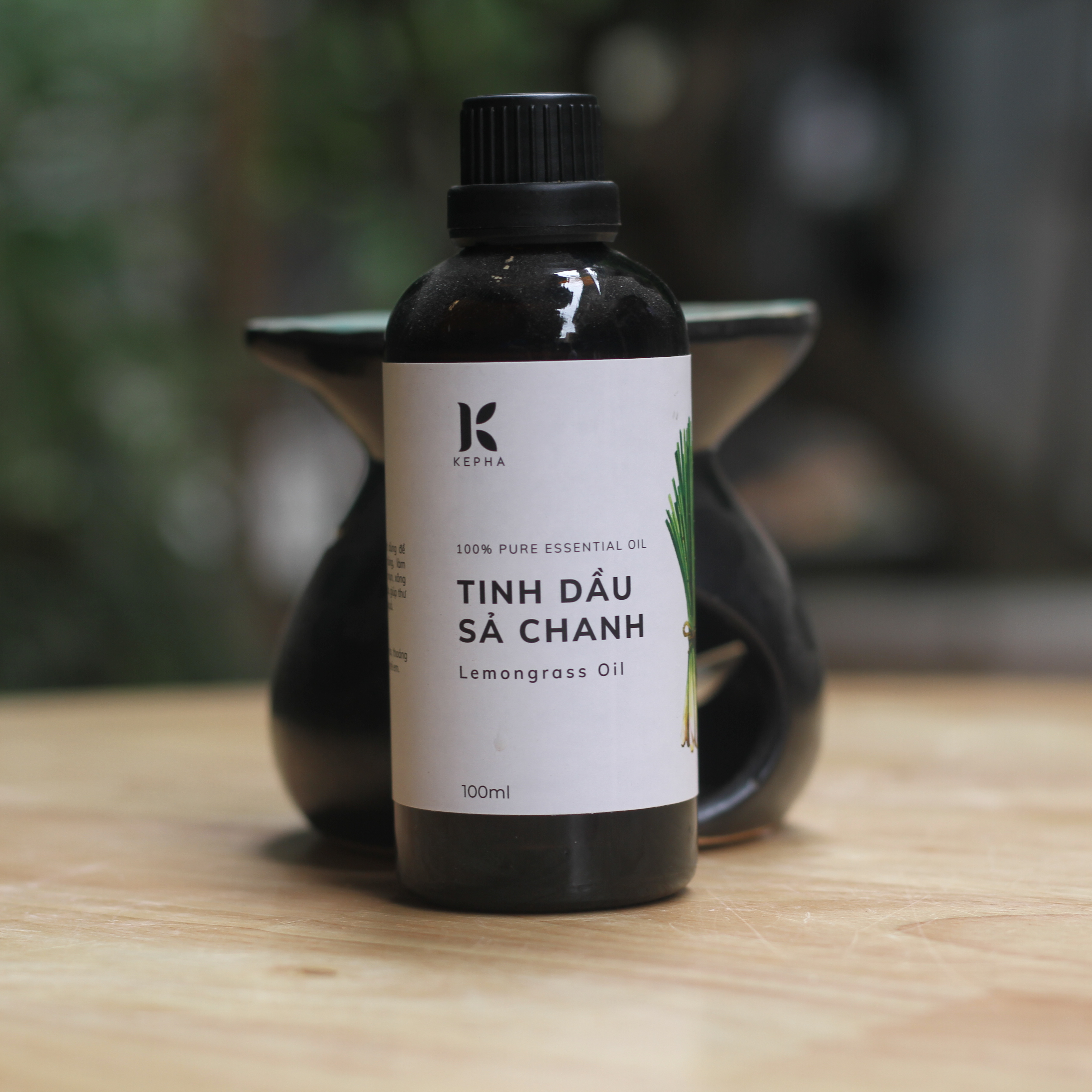 Tinh dầu Sả Chanh Kepha 100ml - Nguyên chất 100%, nhập khẩu trực tiếp Ấn Độ - Giúp xông hơi giải cảm, chống nhiễm nấm - Đuổi muỗi phòng chống sốt xuất huyết