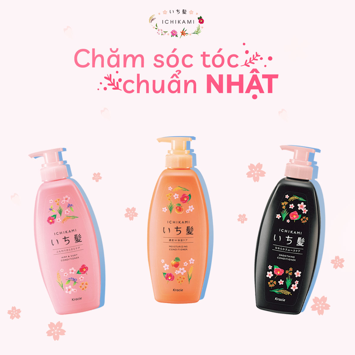 Dầu Gội Nhật Bản Ichikami Dưỡng Ẩm Cho Tóc 480ml