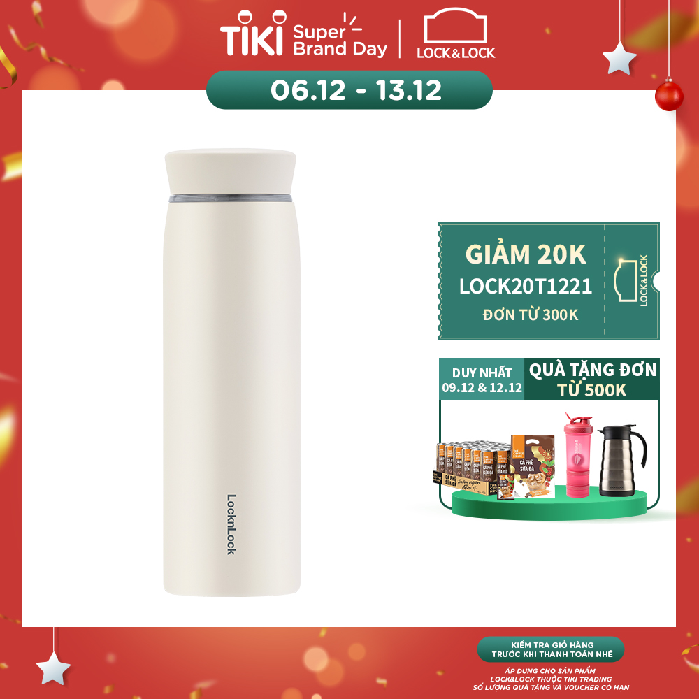 Bình giữ nhiệt LocknLock Feather Light Ring LHC4244PIK 460ml - Màu