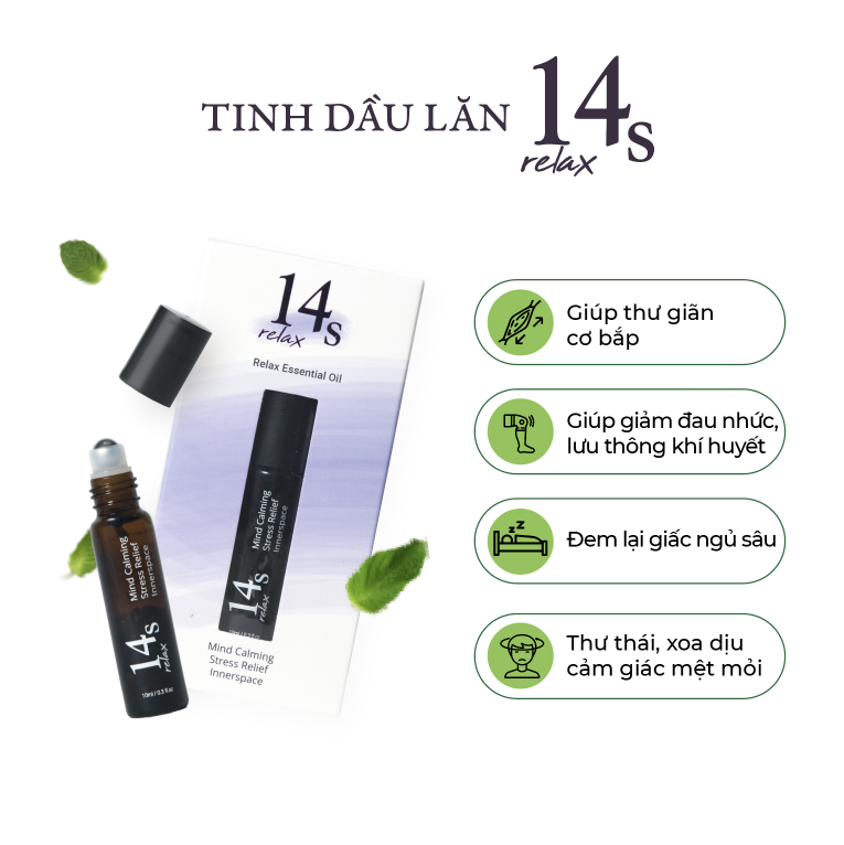 Tinh dầu lăn 14S Relax 10ml 100% Natural - Giúp Thư giãn, an thần