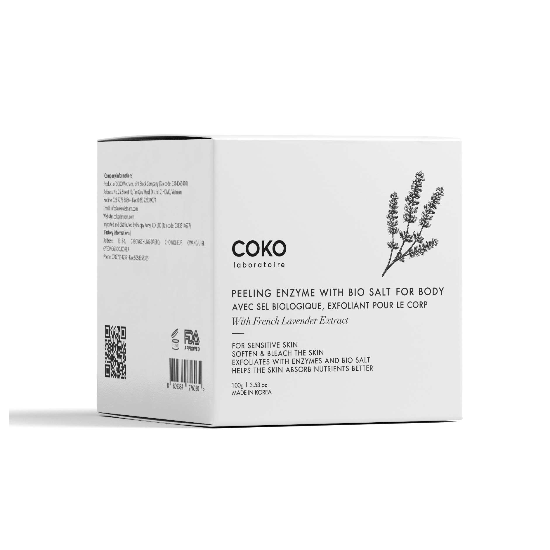 Tẩy Tế Bào Chết Toàn Thân Muối Sinh Học Coko Exfoliating Bio Salts For Body 100g Làm Sạch Nhờn, Cân Bằng Ẩm &amp; Chống Lão Hoá Cho Làn Da Tươi Sáng Mịn Màng - Hàng Chính Hãng