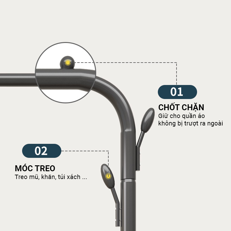 Giá treo quần áo đôi kèm Kệ để giày dép có bánh xe di chuyển phong cách Hàn Quốc hàng chuẩn siêu tiện lợi, kệ giày dép giá phơi đồ kệ treo quần áo Vando