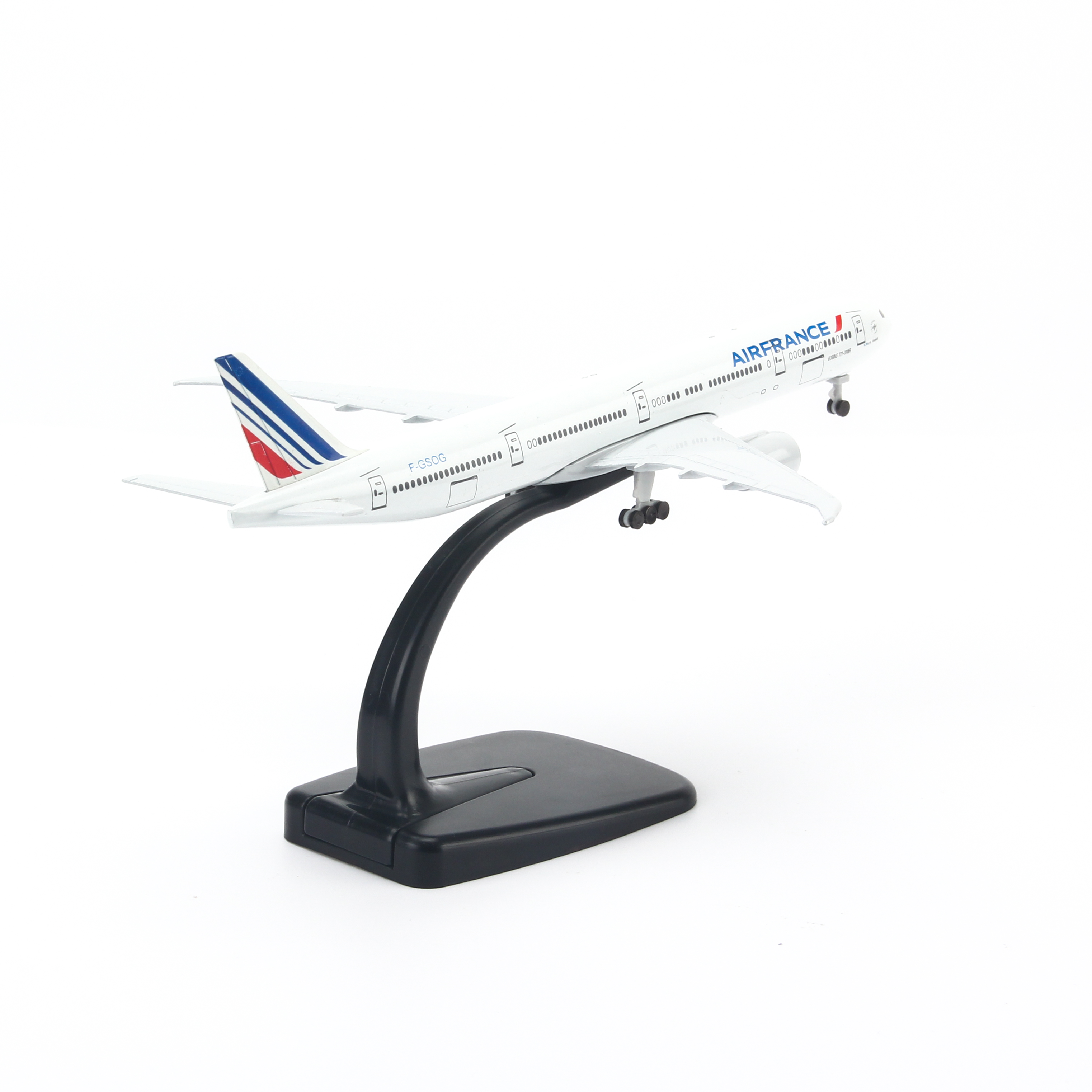 Mô hình máy bay Air France (20cm)- Trắng,xanh,đỏ,có bánh