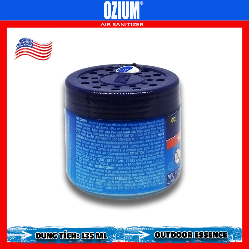 Khử mùi ô tô Ozium Gel 4.5 oz (135 ml) Outdoor Essence - Combo 4 hộp