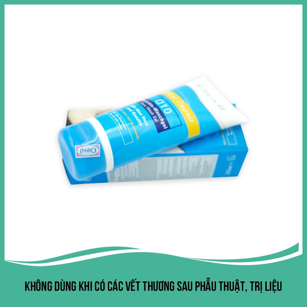 Sữa rửa mặt dưỡng da ngừa mụn Crevil Total Repair Q10 Face Wash Gel tinh chất hoa cúc chống lão hoá phục hồi tế bào da bị kích ứng, se khít lỗ chân lông, dưỡng ẩm cho da - 200ml