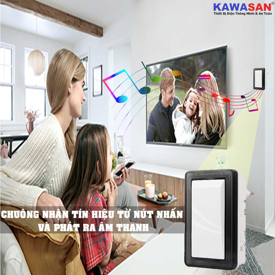 CHUÔNG CỬA KHÔNG DÂY DB658 THƯƠNG HIỆU KAWASAN