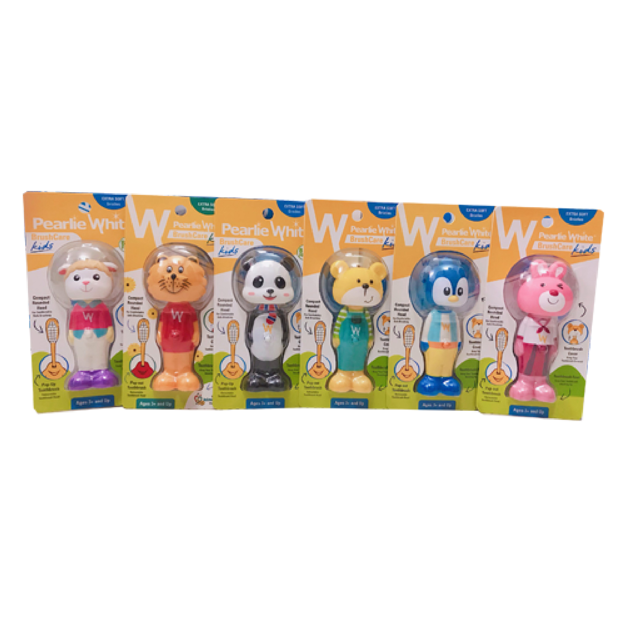 Bàn chải Singapore Pearlie White cho bé từ 3 tuổi lông mềm, bảo về răng, nướu, nhỏ gọn và an toàn cho bé hình Thỏ